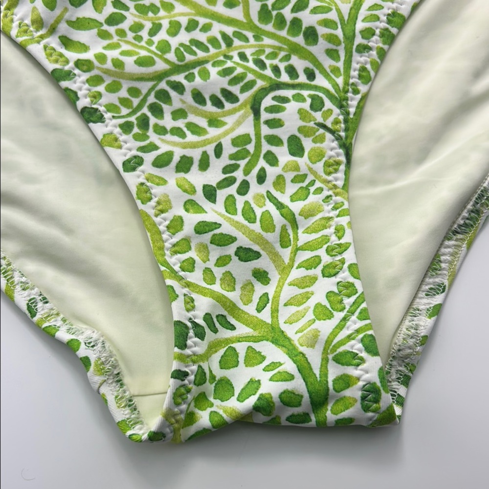 Solid & Striped The Bailey Swimsuit One Piece Knot Blue Green Floral Small - Picture 10 of 15